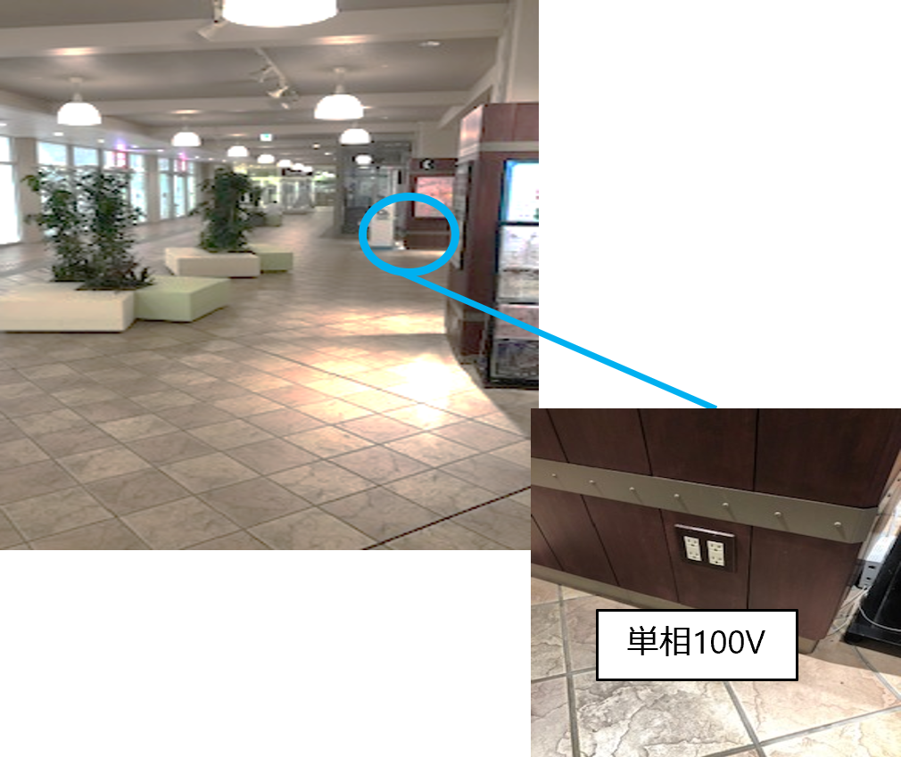 【みのおキューズモール】「⑦EAST3-2F ドコモ前スペース」物販催事やワークショップに適した、エスカレーター近く通行量の多いイベントスペース