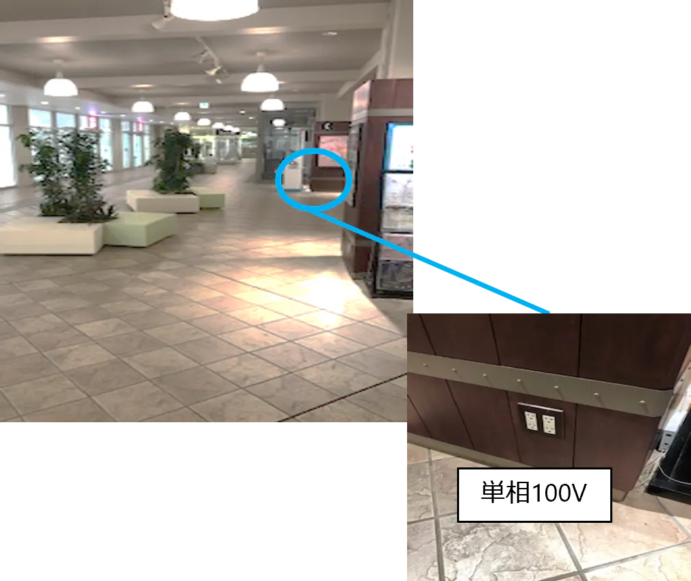 【みのおキューズモール】「⑦EAST3-2F ドコモ前スペース」物販催事やワークショップに適した、エスカレーター近く通行量の多いイベントスペース