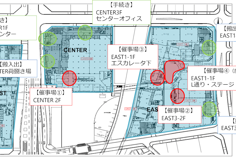 【みのおキューズモール】「①CENTER-2F 西側催事スペース」物販催事やワークショップなどに最適な、デッキ入口すぐでメイン導線上イベントスペースの画像4