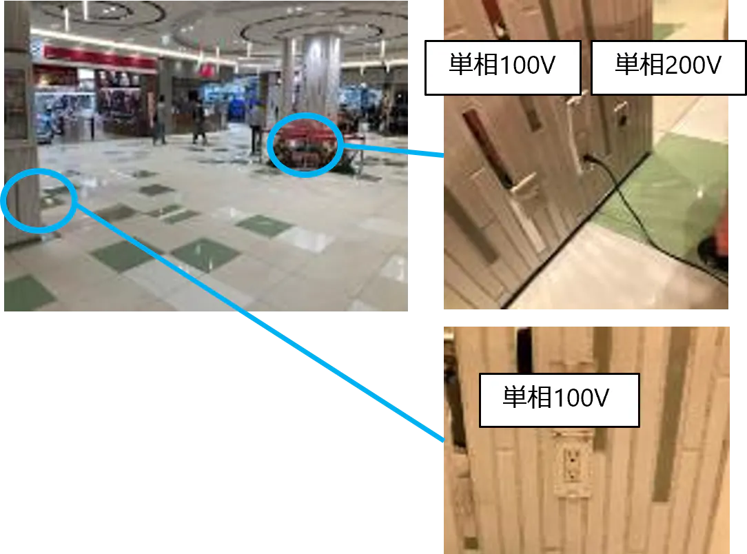 【みのおキューズモール】「①CENTER-2F 西側催事スペース」物販催事やワークショップなどに最適な、デッキ入口すぐでメイン導線上イベントスペース