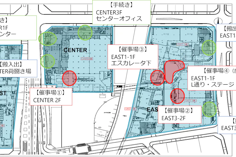 【みのおキューズモール】「①CENTER-2F 西側催事スペース」物販催事やワークショップなどに最適な、デッキ入口すぐでメイン導線上イベントスペースの画像4