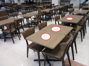 【イオンモール盛岡】モール内広告 フードコートテーブル