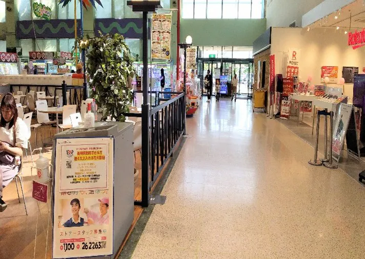 【イオン酒田南】フードコート角 販促プロモーションに最適なスーパー店内催事イベントスペース