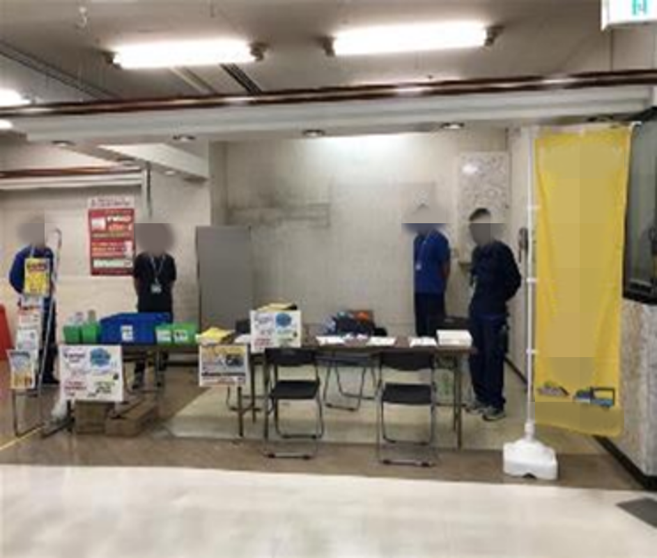 【西友　山科店】1F下りエスカレーター側出入口付近テナント区画　ポップアップストア(物販、食物販)やプロモーション用途に最適なスーパー店内催事イベントスペース