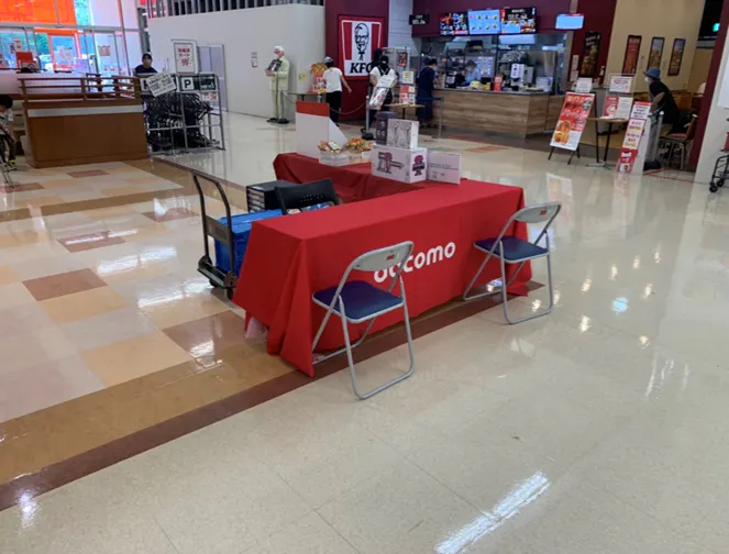 【イオンタウン那須塩原】販促プロモーションに最適！近隣型ショッピングセンター出入口付近のフードコート区画催事スペース