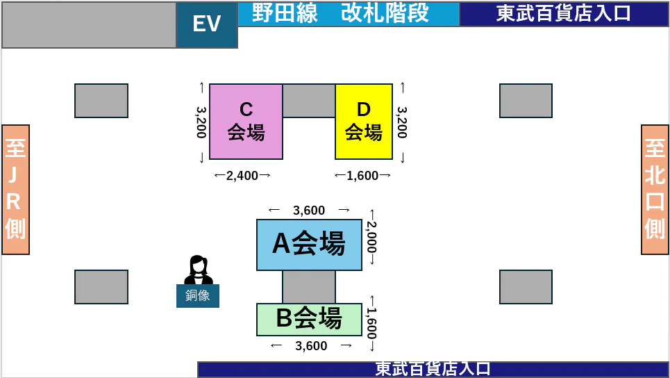 【船橋駅】船橋駅1階自由通路(C会場)