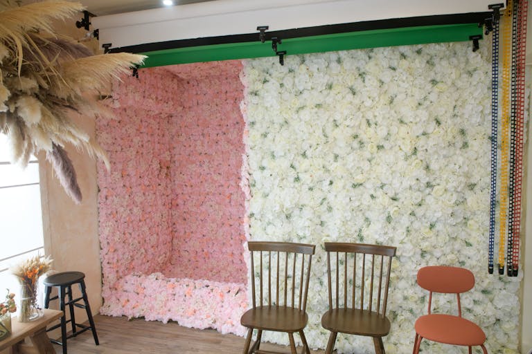 背景紙&フラワーウォールエ