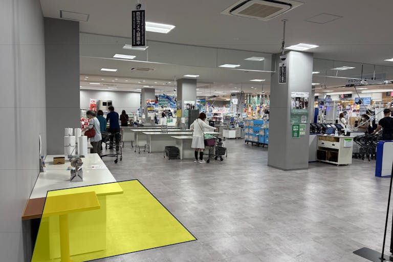 【メガセンタートライアル中間店】食物販やPR活動に最適な店内「①1Fレジアウト【左側】スペース」の画像4