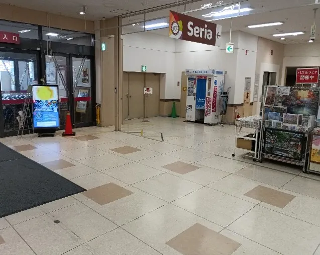 【イオン一関店】1F西側入口カート置き場跡 販促プロモーションや物販に最適なスーパー店内催事イベントスペース