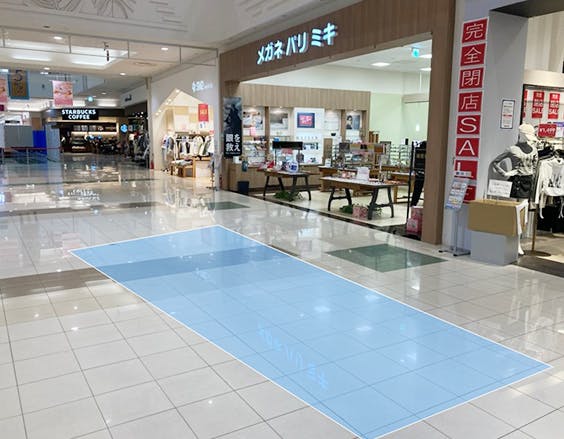 【イオンモール下妻】人通りが多く物販催事に適した1Fフォレストコートパリミキ前イベントスペース