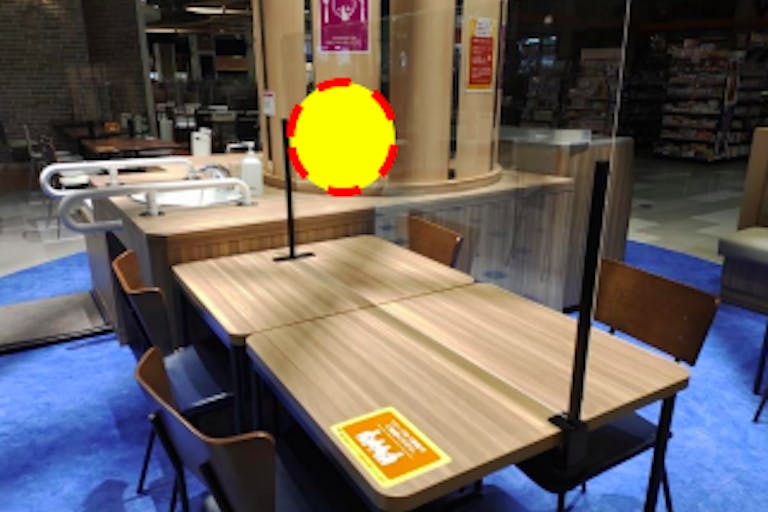 【イオンモール筑紫野】モール内広告 フードコートテーブルシールの画像1