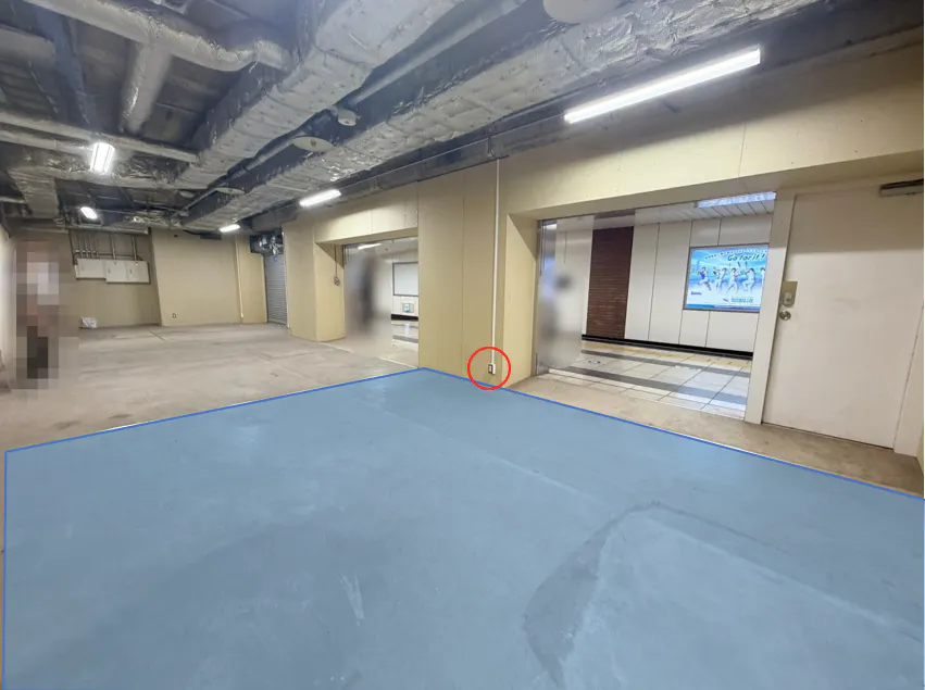 【横浜市営地下鉄ブルーライン関内駅・改札外A区画(改札側)|割引キャンペーン実施中】物販、食物販のポップアップストアに最適な人通りの多い改札外イベントスペース