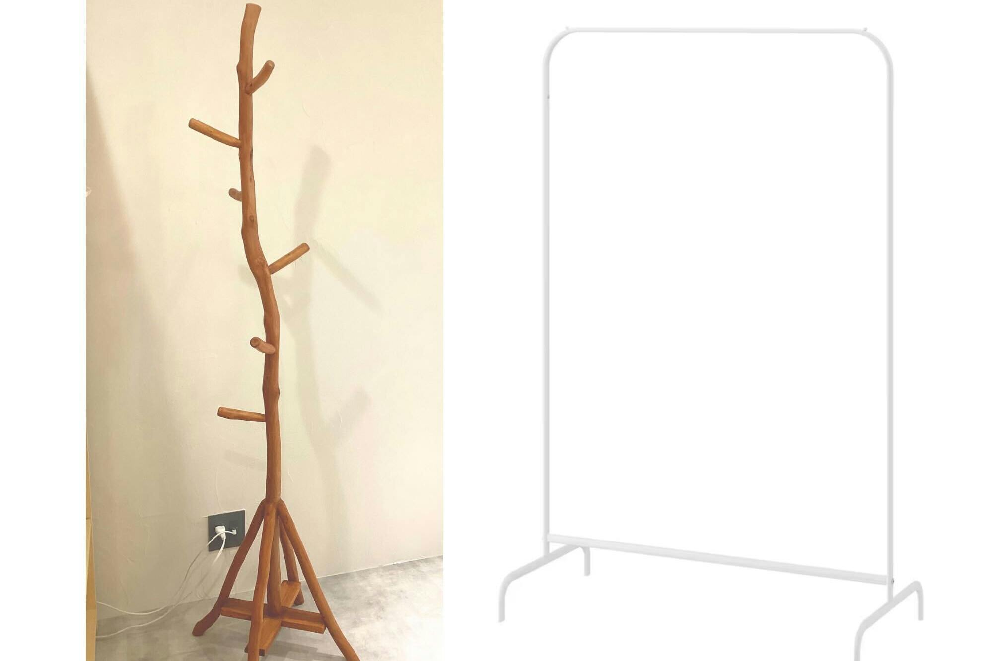 その他の備品① ハンガーラック2種類。 右:99cm×152cm