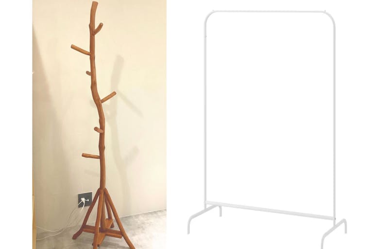 その他の備品① ハンガーラック2種類。 右:99cm×152cm