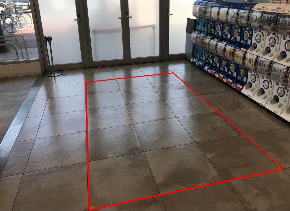 【西友　味岡店】1階 店内出口付近　プロモーション用途や物販のポップアップストアに最適なスーパー店内催事イベントスペース