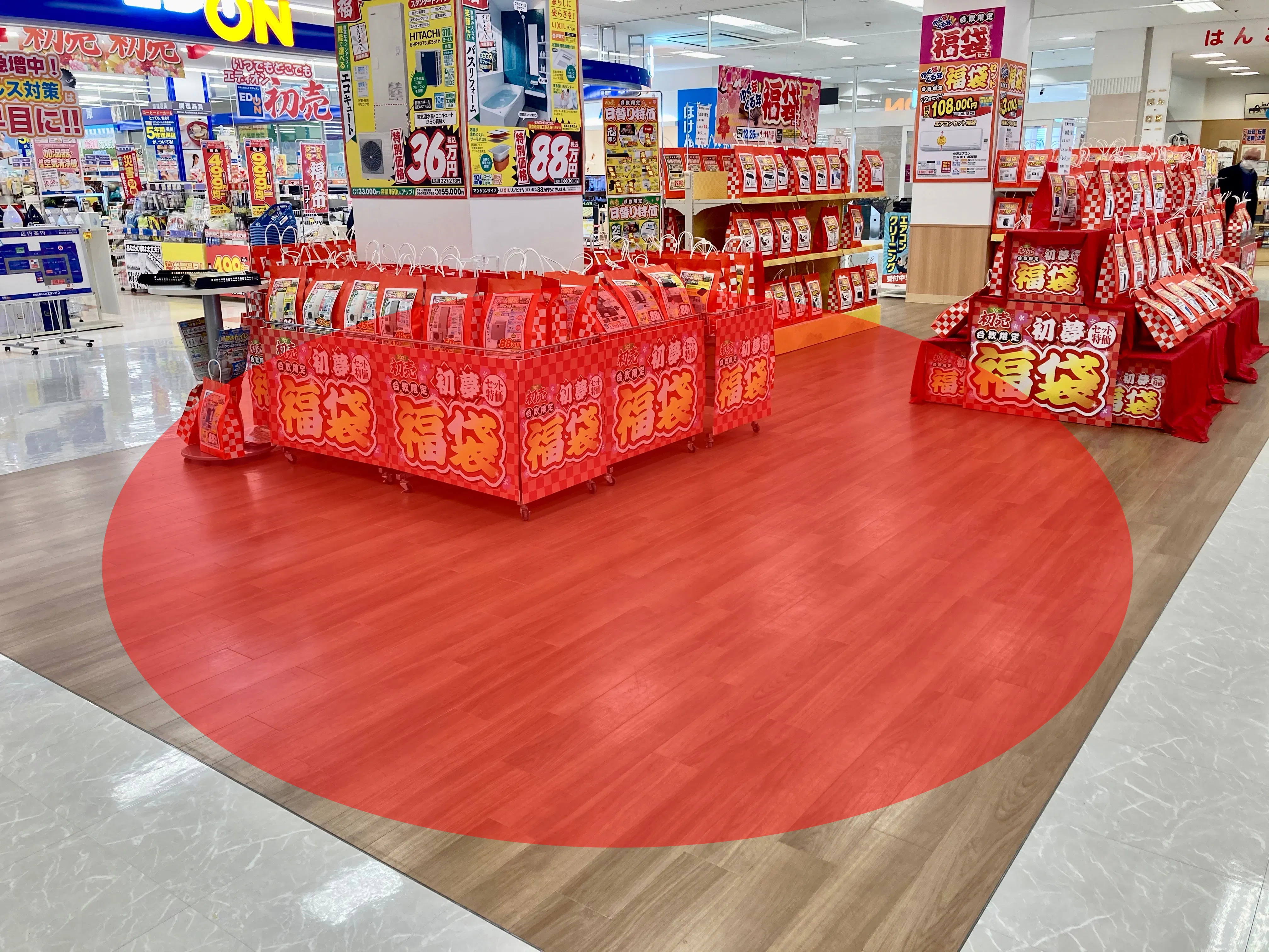 【イオン秦野】ポップアップストアやPRイベントに利用可能な、2F家電量販店前の貸し区画