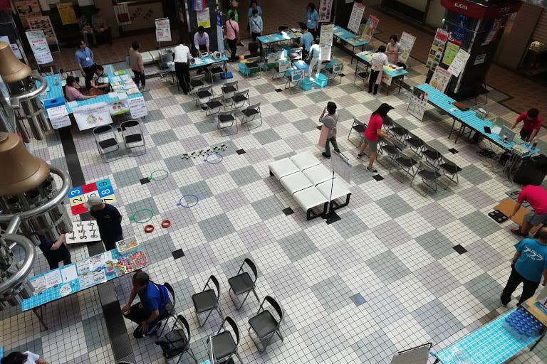 健康チェックイベント設営風景