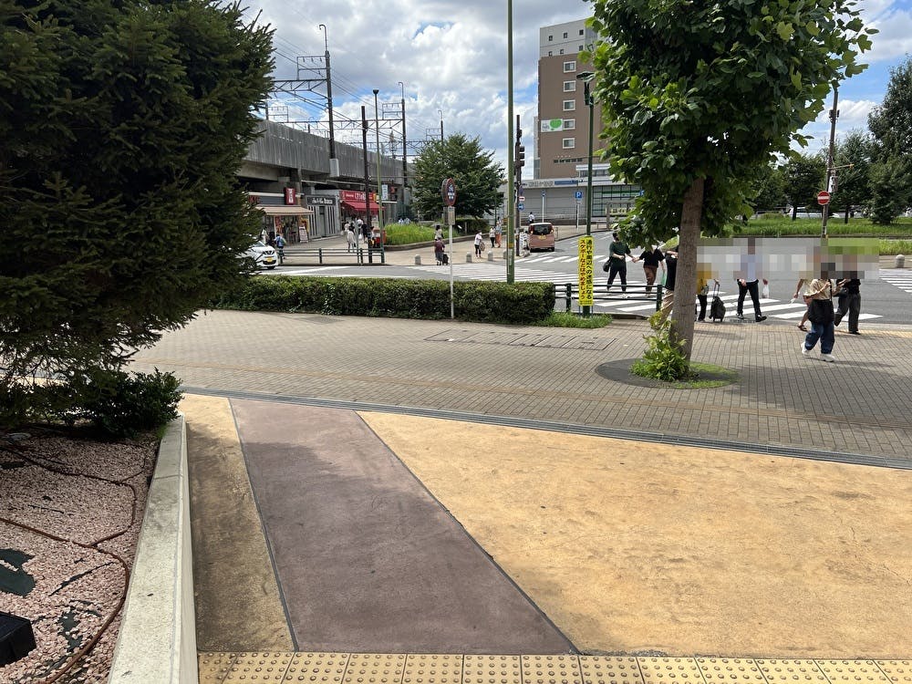 出店スペースから見た新鎌ヶ谷駅