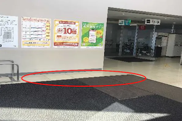 【西友 朝霞根岸店】1階入口前 プロモーション用途や物販、食物販のポップアップストアに最適なスーパー店内催事イベントスペース