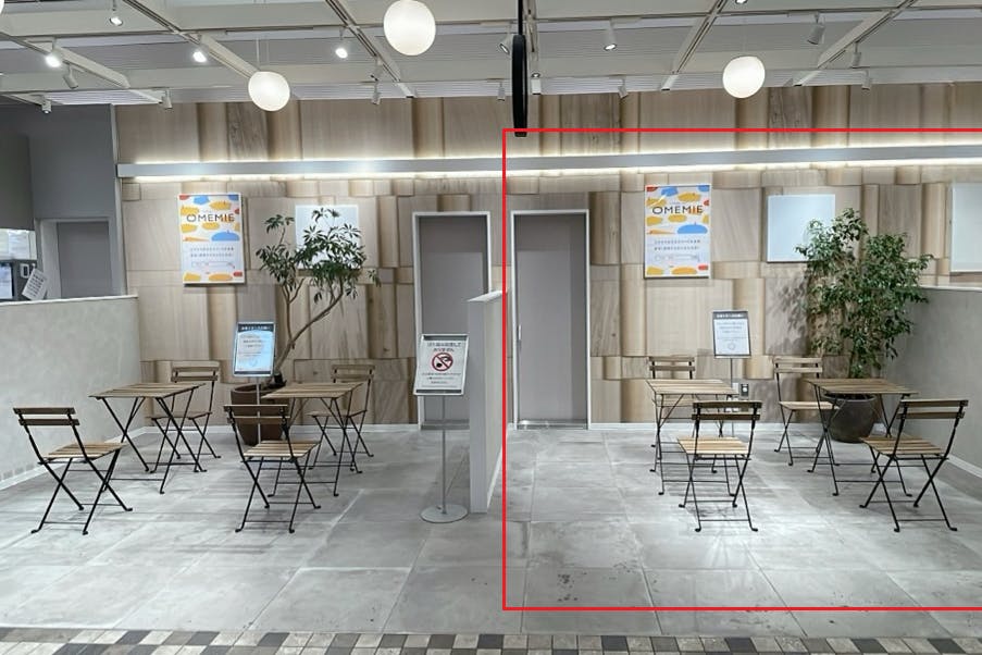 赤枠が本区画となります・左側のカレンダリウムF01とあわせてご利用いただけます