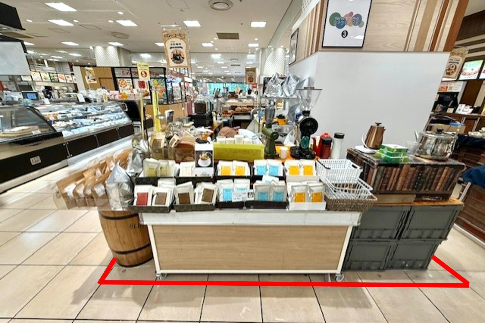 【マルイファミリー志木】1階 カレンダリウムF03【食・物販】コンパクトなスペースでスイーツ、菓子などに最適なスペースです。