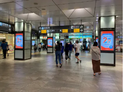 【東急プラザ蒲田】【メディア】コンコースデジタルサイネージ