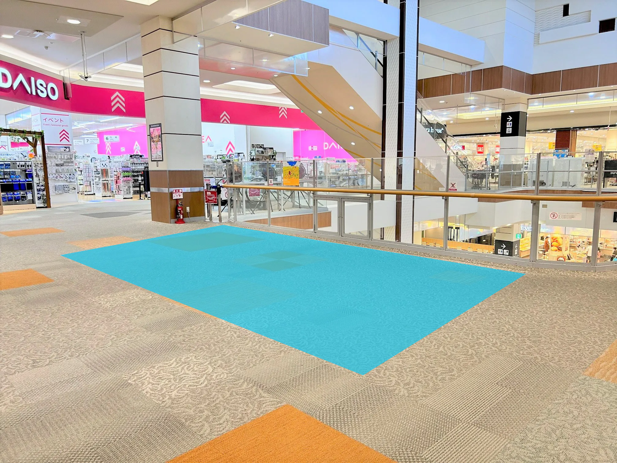 【イオンモール大垣】各種プロモーションや物販、食物販のポップアップストアに最適な2F ダイソー前ブリッジのイベントスペース