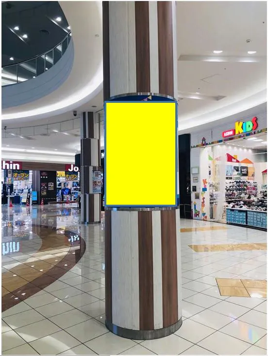 【イオンモールりんくう泉南】モール内広告 柱巻き