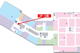 【イオンモール山形南/2階C面】物販や食物販、プロモーションイベントに最適な視認性の高い吹き抜け前のイベントスペース