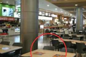 【イオンモール堺鉄砲町】モール内広告 フードコートステッカー