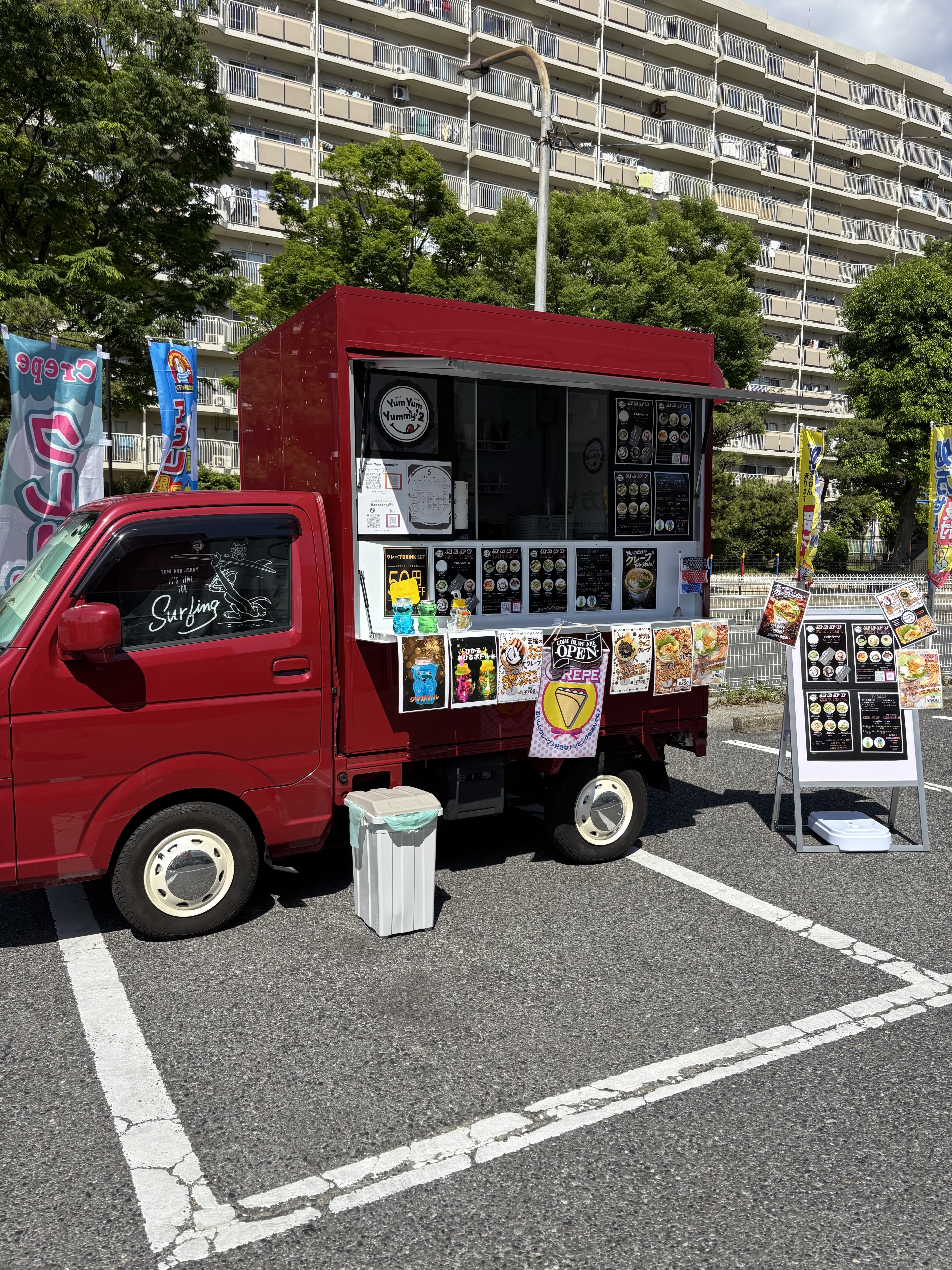 クレープ×キッチンカー＠くすりの福太郎市川大野店の出店事例