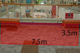 【イオンモール神戸北】3F すずらんブリッジ(ABCマート前)※ベンチ有