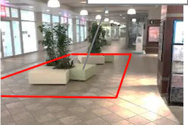 【みのおキューズモール】「⑤EAST3-2F ユニクロ前スペース」物販催事やワークショップに適した、エスカレーター近く通行量の多いイベントスペース