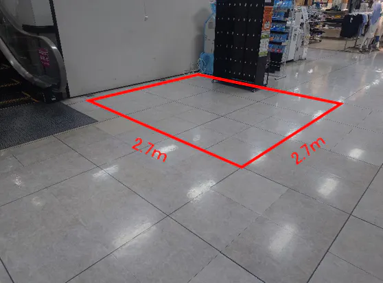 【イオン古川】正面エスカレーター横 販促プロモーションや物販に最適なスーパー店内催事イベントスペース