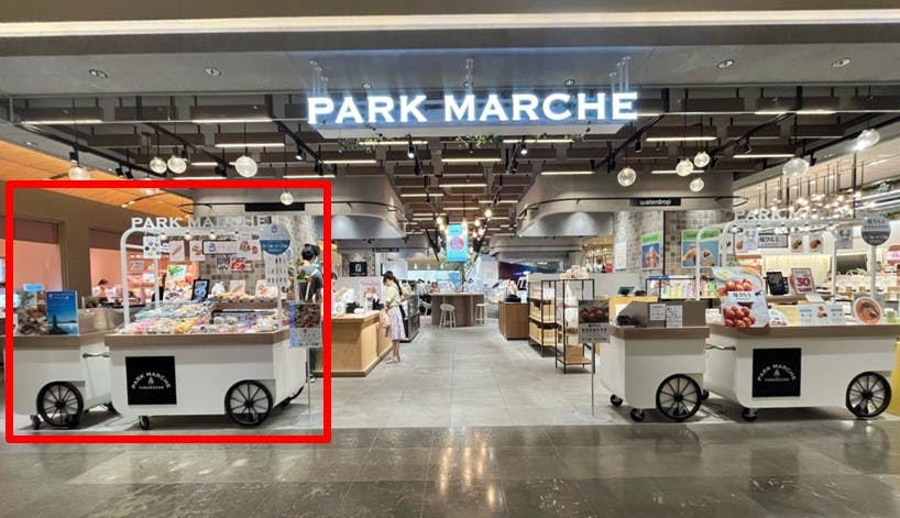 【有楽町マルイ】1階 カレンダリウムF03【食物販】店内入って正面の好立地スペース、冷蔵ケース・専用什器完備。＊カレンダリウムF05と同時使用推奨区画。の画像