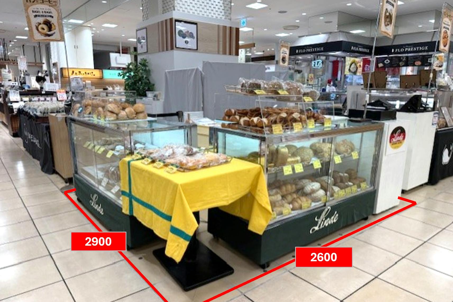 【マルイファミリー志木】1階 カレンダリウムF18【食・物販】コンパクトなスペースでスイーツ、菓子などに最適なスペースです。