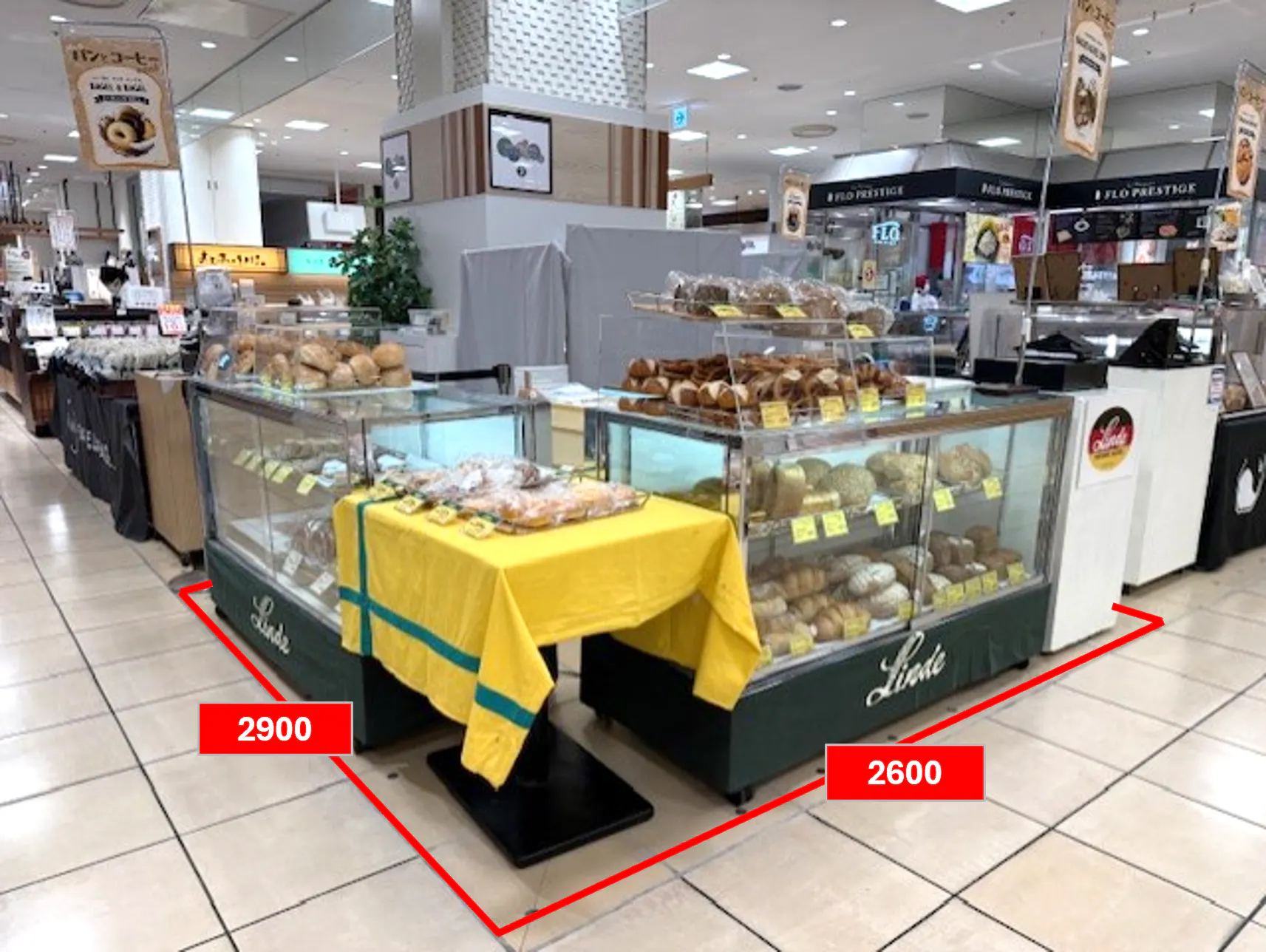 【マルイファミリー志木】1階　カレンダリウムF18【食・物販】コンパクトなスペースでスイーツ、菓子などに最適なスペースです。