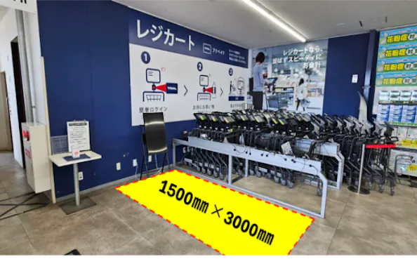 【スーパーセンタートライアル武雄富岡店】食物販やPR活動に最適な店内「風除室 スペース」