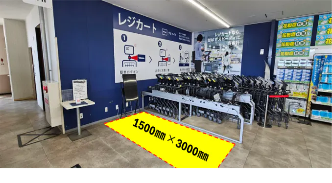 【スーパーセンタートライアル武雄富岡店】食物販やPR活動に最適な店内「風除室 スペース」