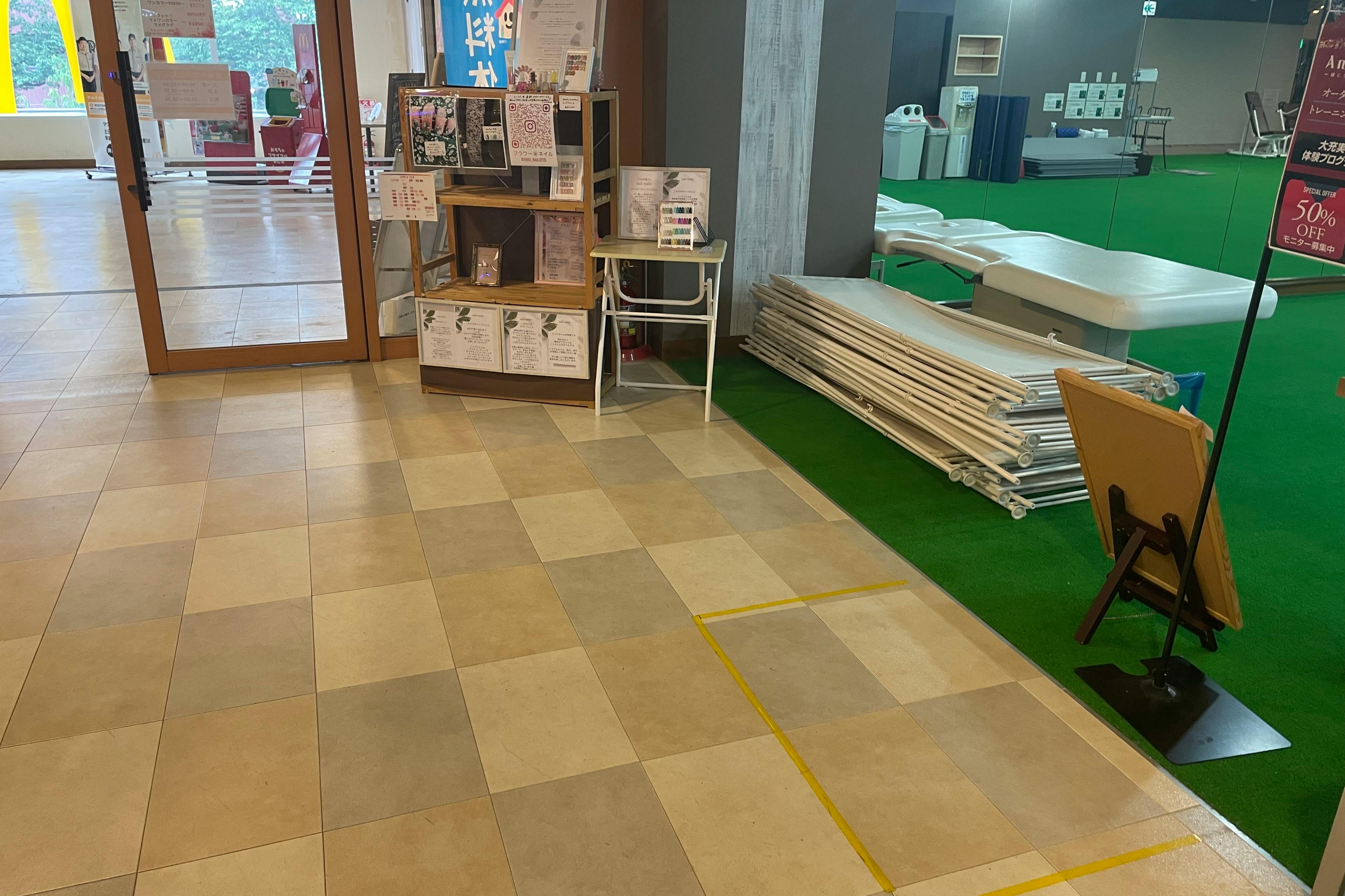 【レアレア&オーラスパ本牧店/横浜市本牧エリア】物販やプロモーション向け催事可能なフィットネスクラブ内スペース