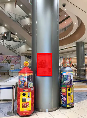 【イオンモール高崎】モール内広告 柱巻き 1F