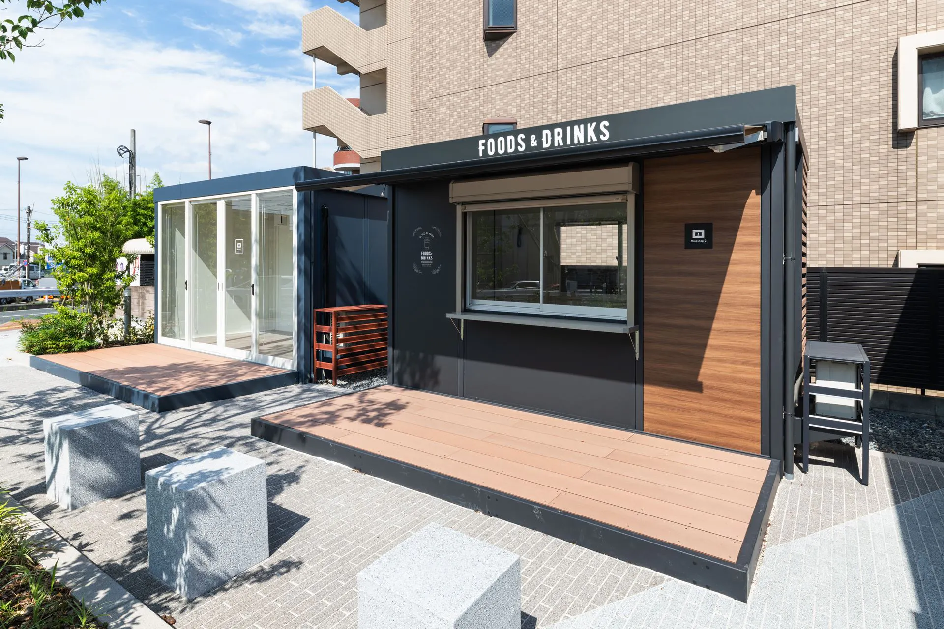 【神奈川県川崎市】自主企画マルシェやポップアップストアに最適なお手頃価格のレンタルスペース「Shop2」/敷地全体の貸切イベント開催も可能!