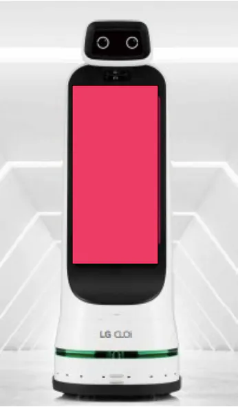 【イオンモール土岐】モール内広告 LGロボット