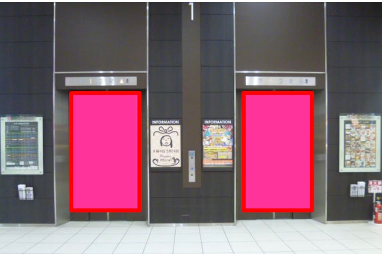【イオンモール太田】モール内広告 エレベーター扉の画像1