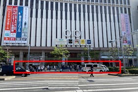 【錦糸町マルイ】1階 店頭 広告・ステージB【物販・食物販・PR】国道14号面した人通りの多い屋外スペース