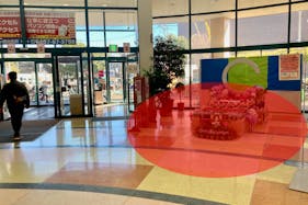 【イオン茅ヶ崎中央】プロモーションに適したショッピングモール正面入口にあるイベントスペース