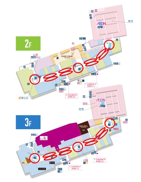 【イオンモール春日部】モール内広告 吹き抜けガラス