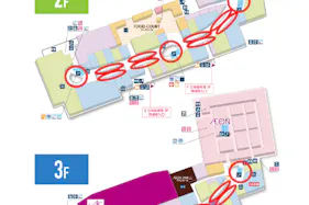 【イオンモール春日部】モール内広告 吹き抜けガラス