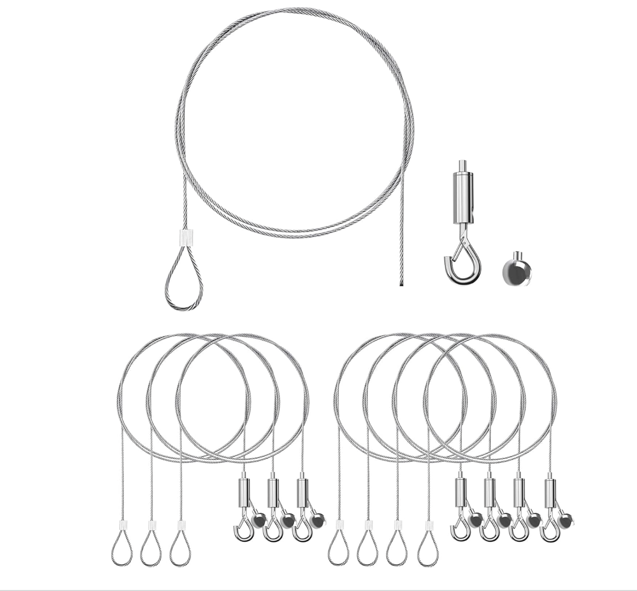 無料　1mm X 1.5m - 8本セット　フック16個