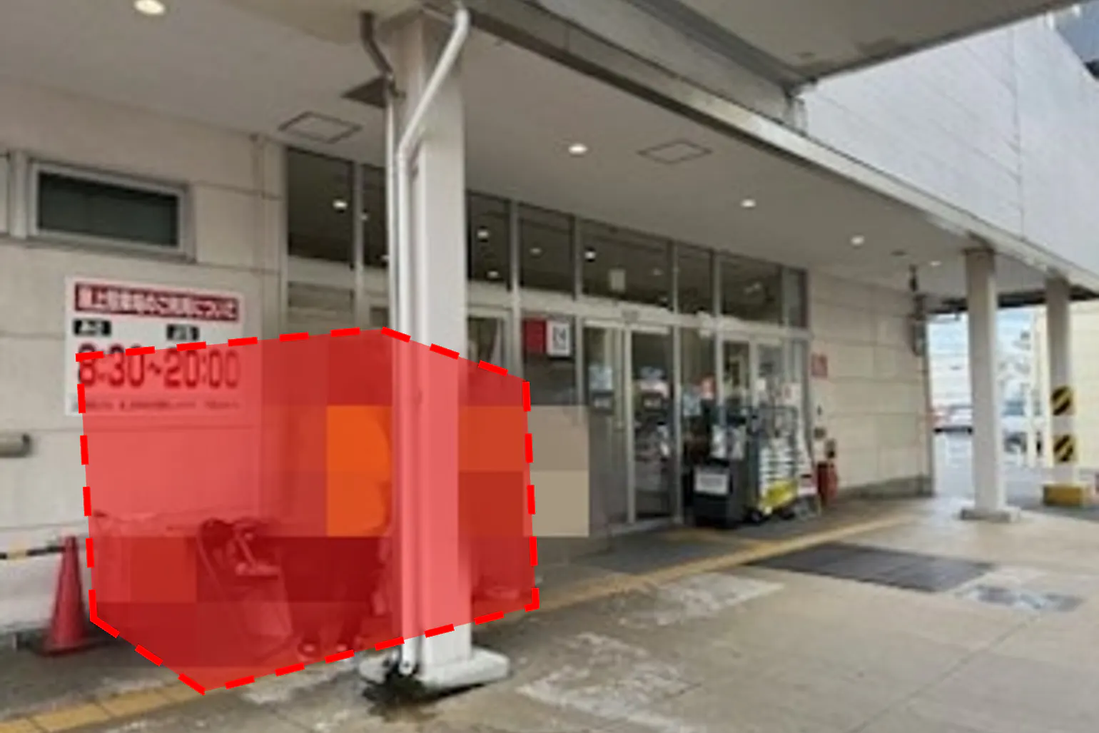 【西友 下鳥羽店】店頭(軒先) プロモーション用途、物販、食物販のポップアップストアに最適なスーパー屋外軒先の催事イベントスペース